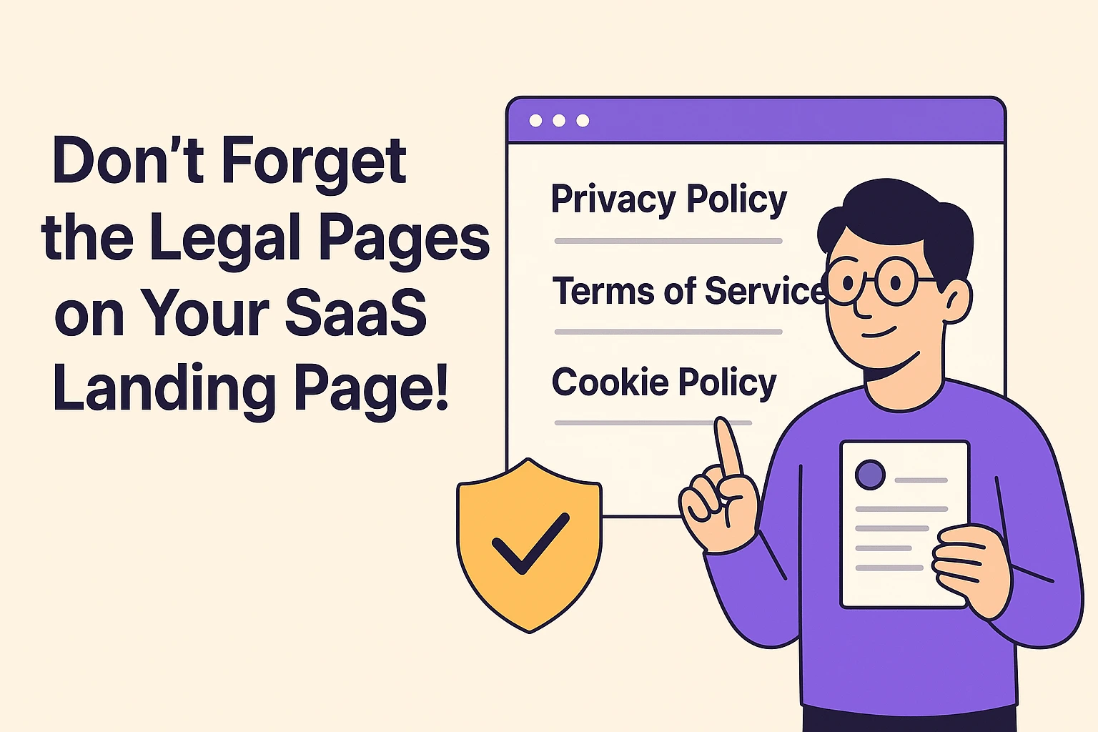 Don't forget the legal pages on your SaaS landing page! The importance of legal pages